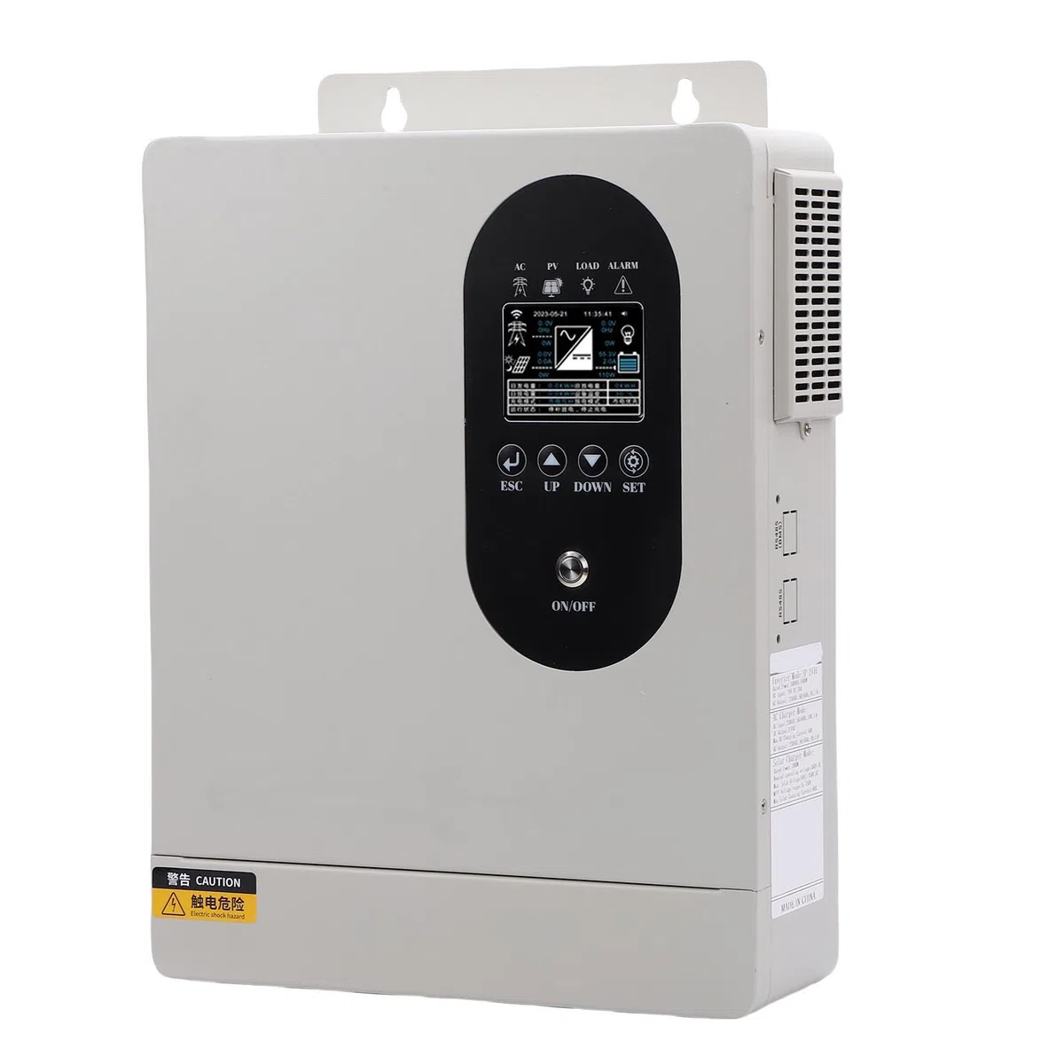 YWBL-WH Inversor Solar de Onda Sinusoidal Pura de 1600 W, Cargador MPPT Híbrido con Controlador de 60 A, Carga Programable Basada en Tiempo, Múltiples Protecciones para Baterías de Litio