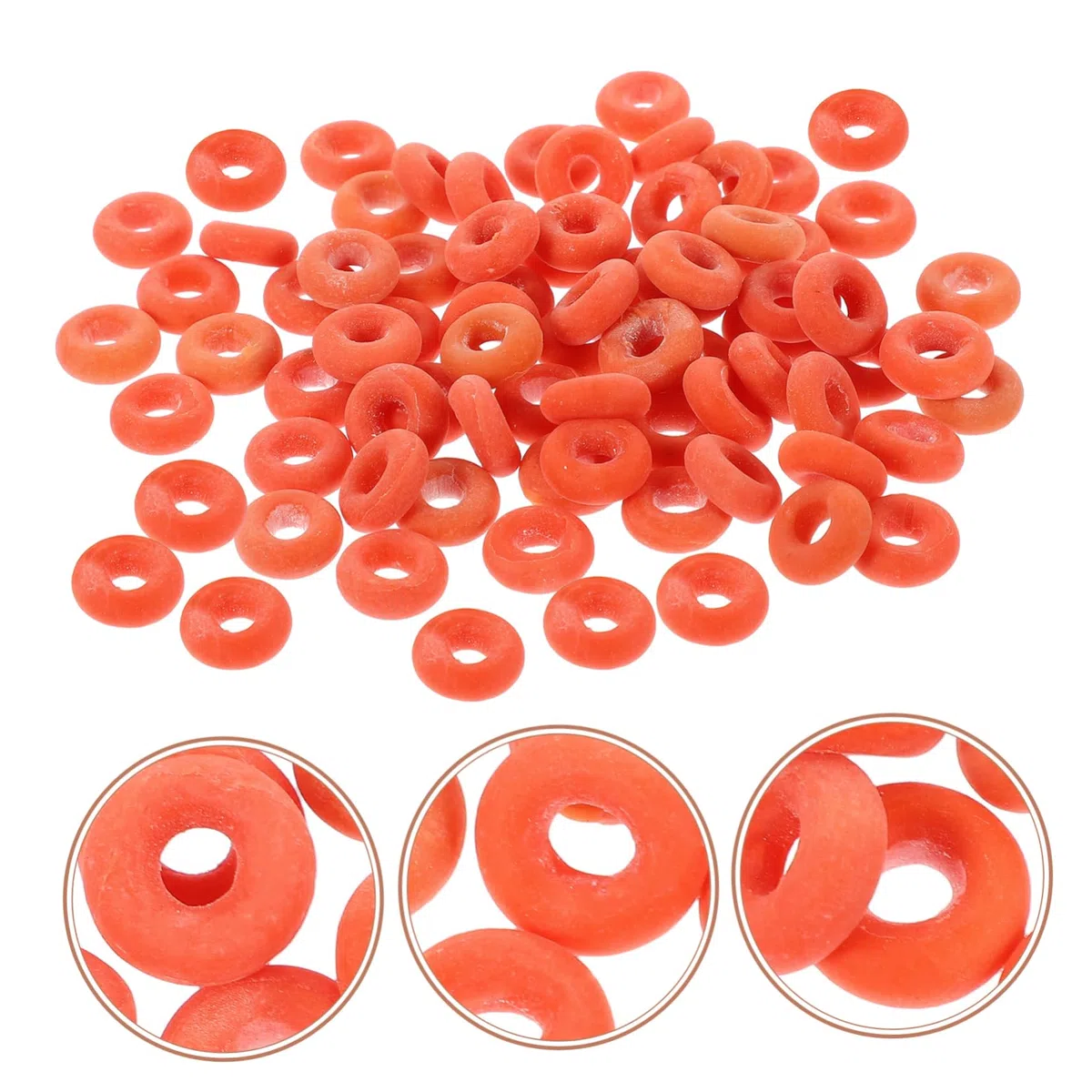 YARNOW Alicates de Castración para Animales Macho Anillos de Goma Naranja de Alta Elasticidad, Fáciles de Usar para Corte y Castración en Granjas, Paquete de 100 Unidades