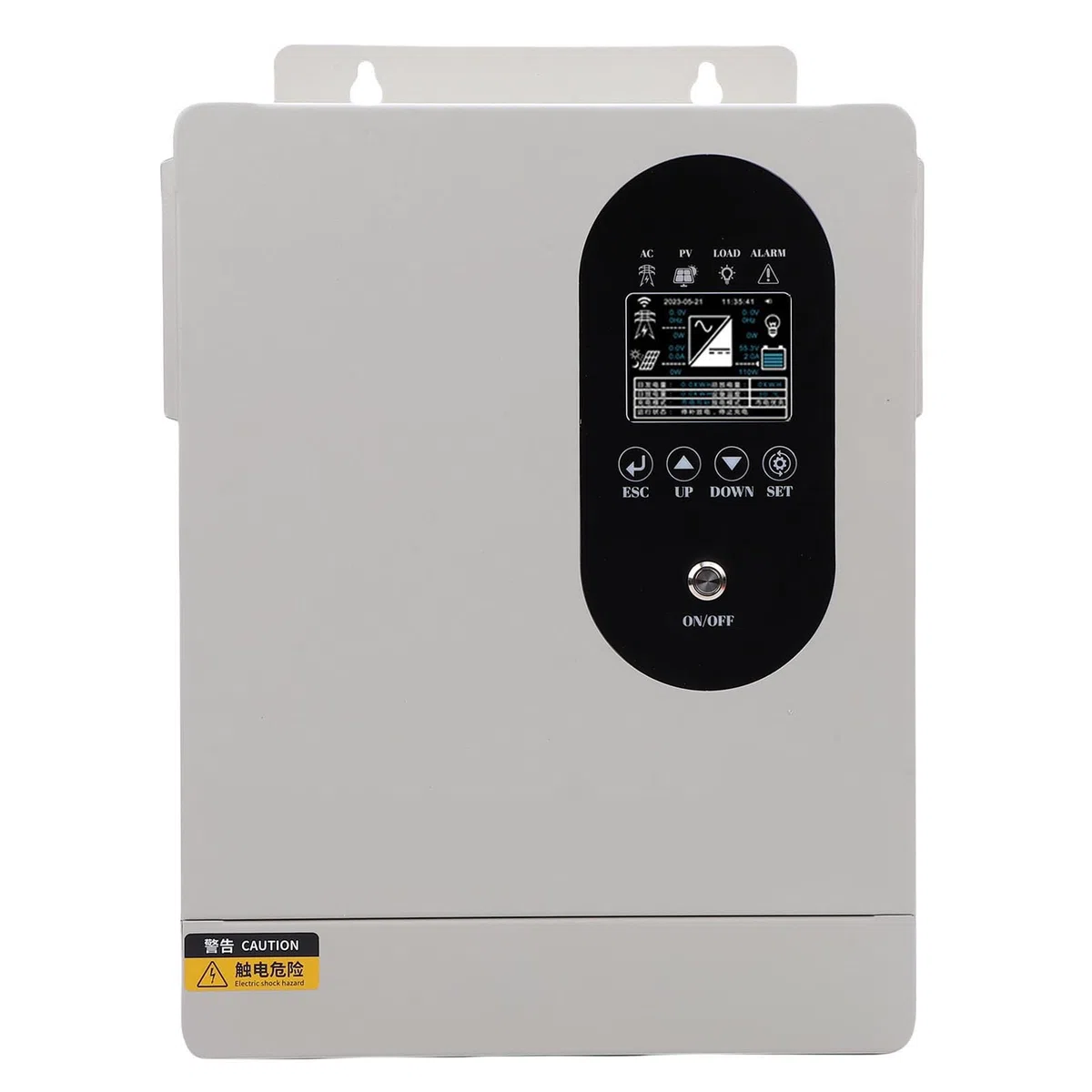 YWBL-WH Inversor Solar de Onda Sinusoidal Pura de 1600 W, Cargador MPPT Híbrido con Controlador de 60 A, Carga Programable Basada en Tiempo, Múltiples Protecciones para Baterías de Litio