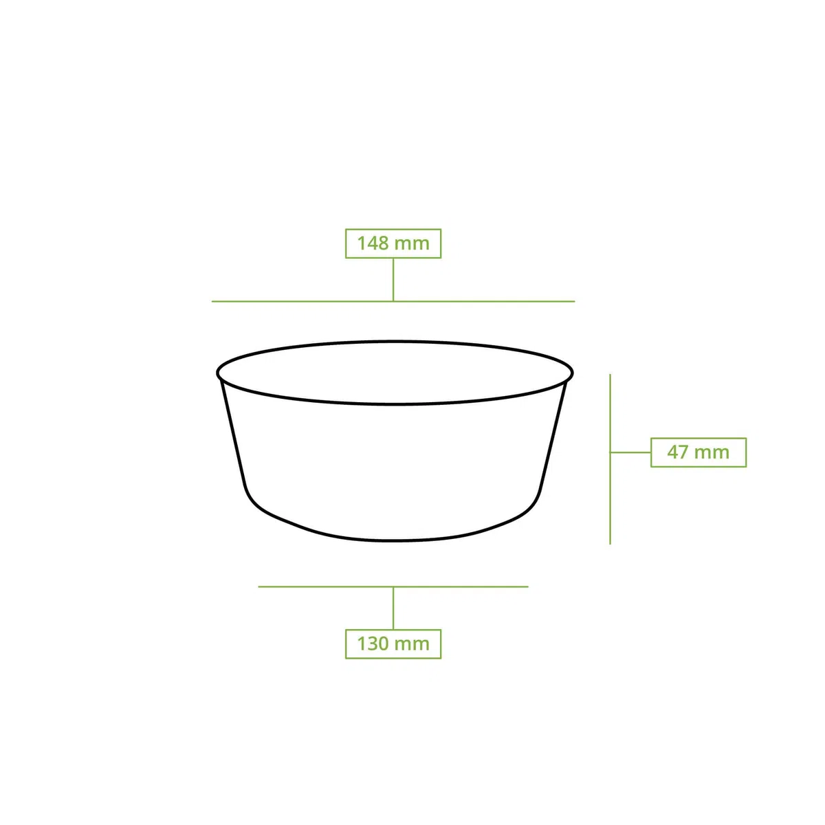 BIOZOYG Cuencos desechables 50 unidades 400 ml marrón - Cuencos para sopa contenedores de cartón para alimentos - Cajas para llevar recipientes para ensaladas caja de almuerzo desechable