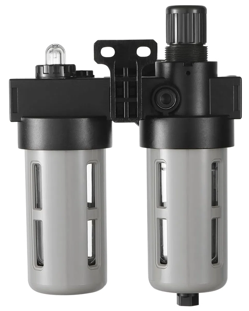 FILTRO REGULADOR Y LUBRICADOR 150 ML, entrada de 1/2" Filtro para compresor de aire