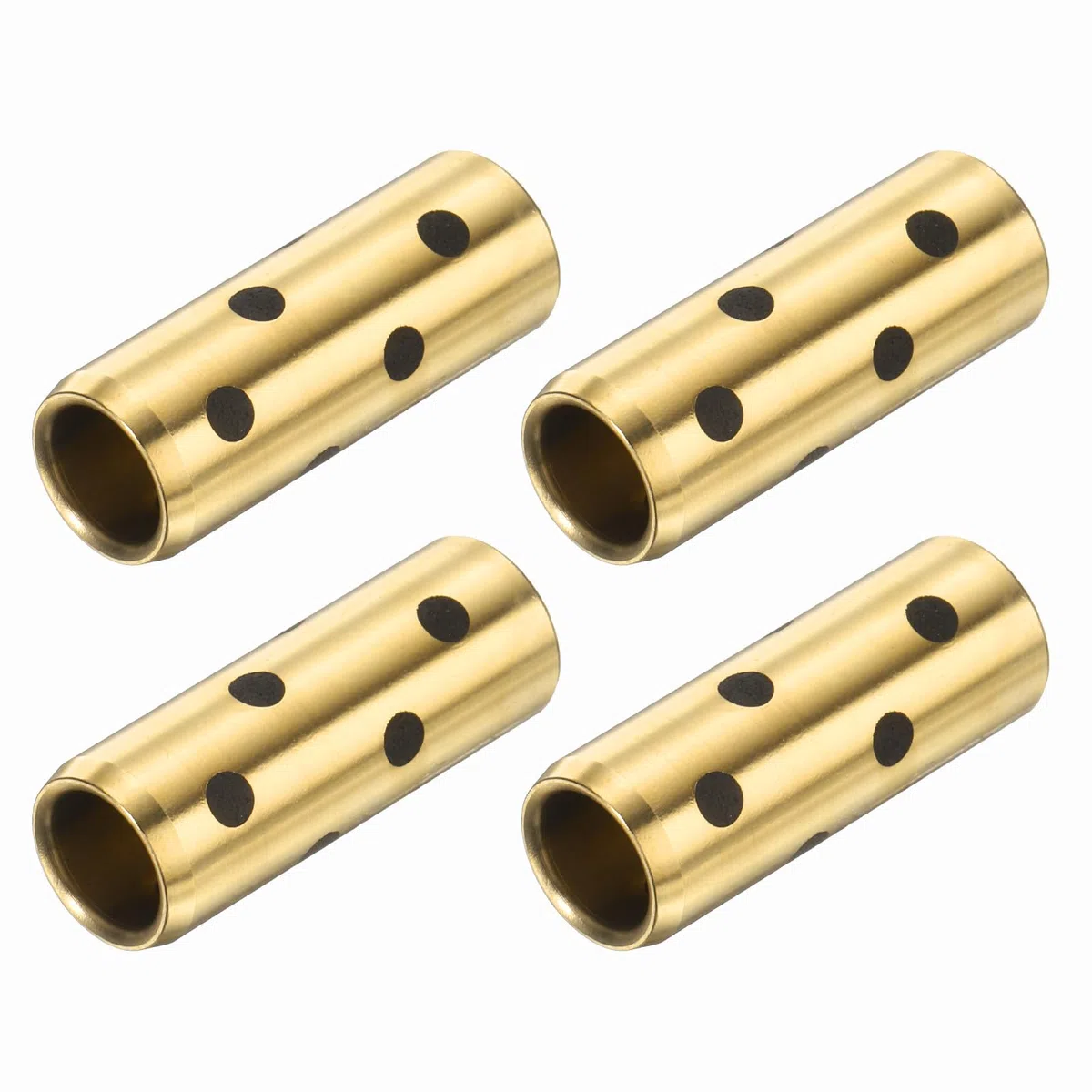 QUARKZMAN 4 Piezas de Cojinetes de Manga 8mm de Diámetro Interior X 11mm de Diámetro Exterior X 30mm de Altura, Casquillos de Bronce Grafito Sin Aceite Envueltos, Cojinete de Bronce Fundido