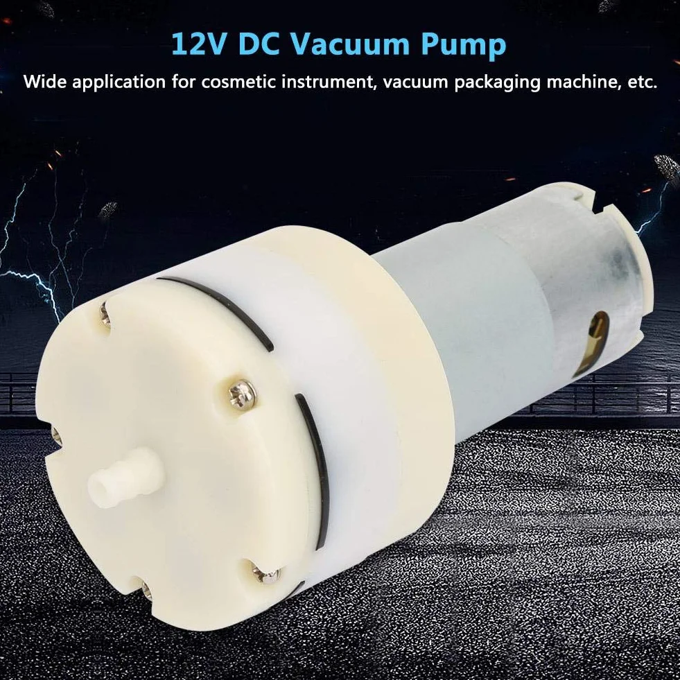 Nikou Bomba de vacío, 1 Pieza DC12V Bomba de vacío Bomba de Aire de diafragma de Alta presión 12L/Min silencioso