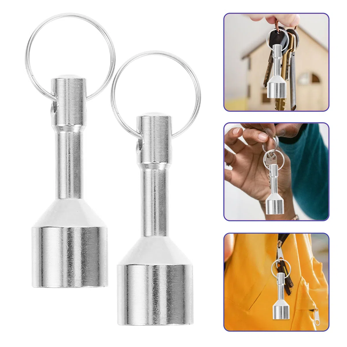 DOITOOL Llaveros Magnéticos 2 Piezas Comprobador de Oro y Plata para Joyería, Diámetro 17 Mm, Fuerza Magnética 12 Kg, Herramienta Portátil Práctica para Probar Metales y Monedas Hogar