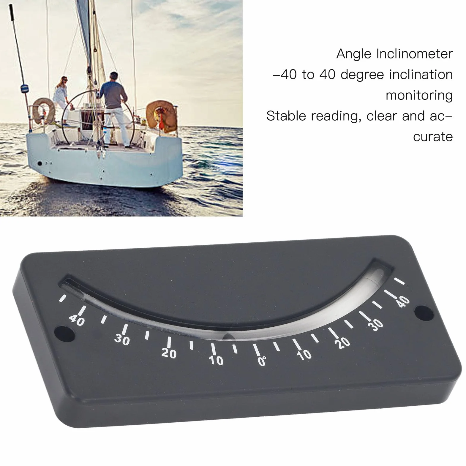 Inclinómetro de ±40º Indicador de Ángulo Multiusos de Alta Resolución Para Vehículos Todoterreno Camión Vehículo Recreativo Caravana Remolque Y Barco