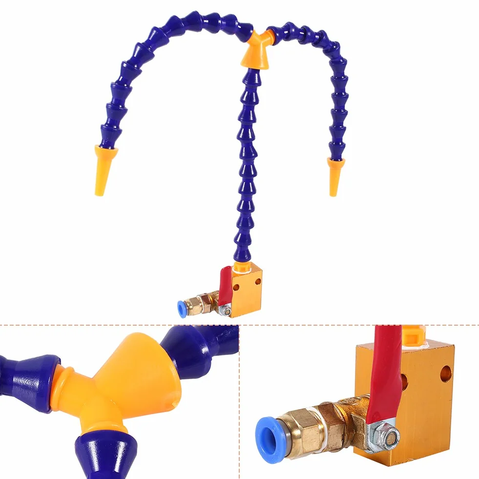 Tubo de Enfriamiento Bidireccional CNC 8mm con Válvula de Pulverización para Tornos Compatible con de Aire Mist