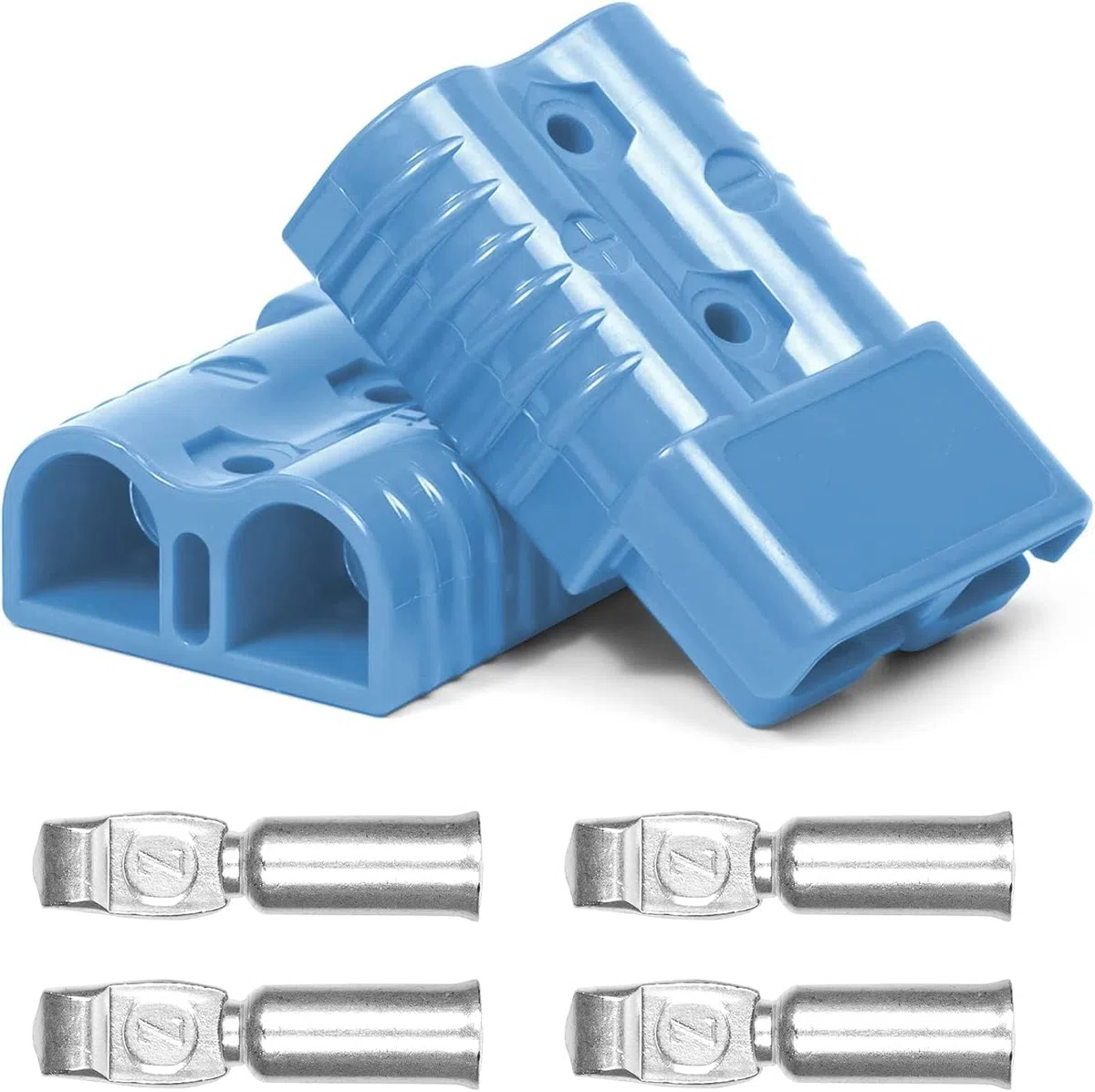 Anderson Conector 50 A 24 V/600 V Batería de desconexión rápida Conector modular Conectores de alimentación Anderson Plug Kit de enchufe rápido (azul 50 A)