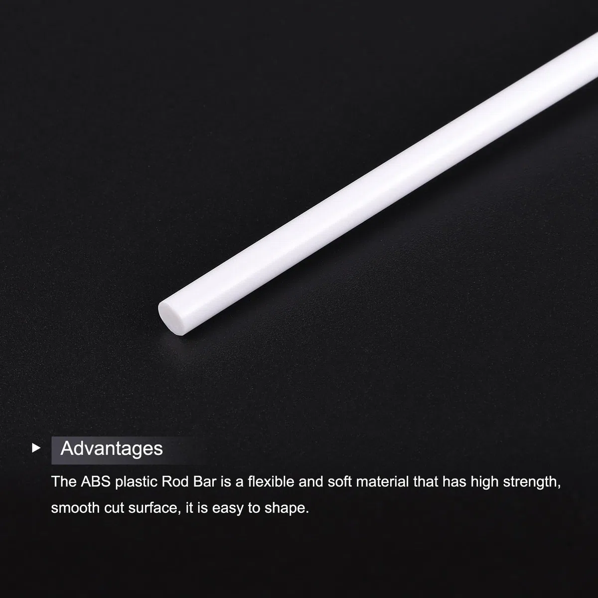 QUARKZMAN 30 Piezas Varillas de Plástico ABS, Diámetro 4mm Longitud 250mm Barra Sólida Blanca para Material de Modelo DIY, Fabricación de Modelos Arquitectónicos, Mesa de Arena DIY
