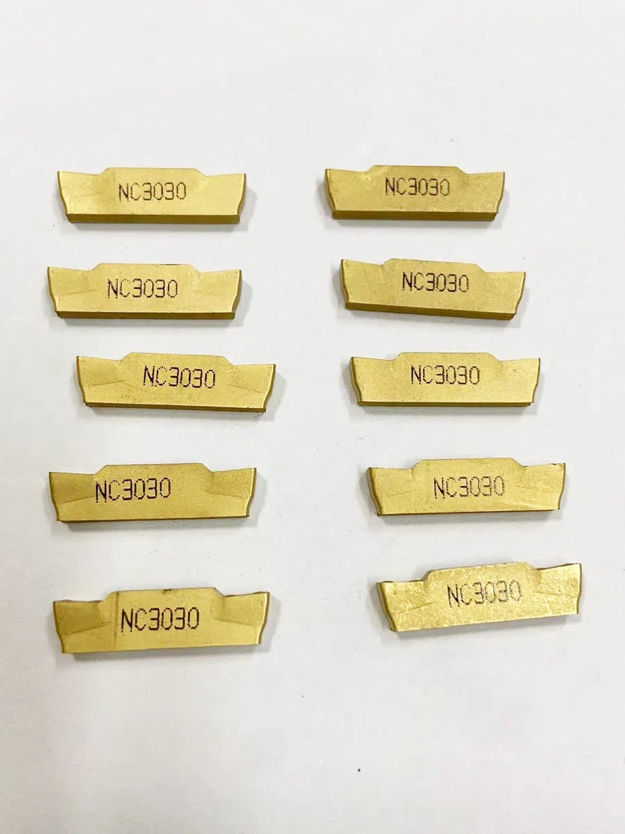10 piezas de herramientas industriales MGMN300-G (3MM) insertos de carburo recubierto de estaño, para MGEHR MGIVR Torno ranurado herramienta de corte