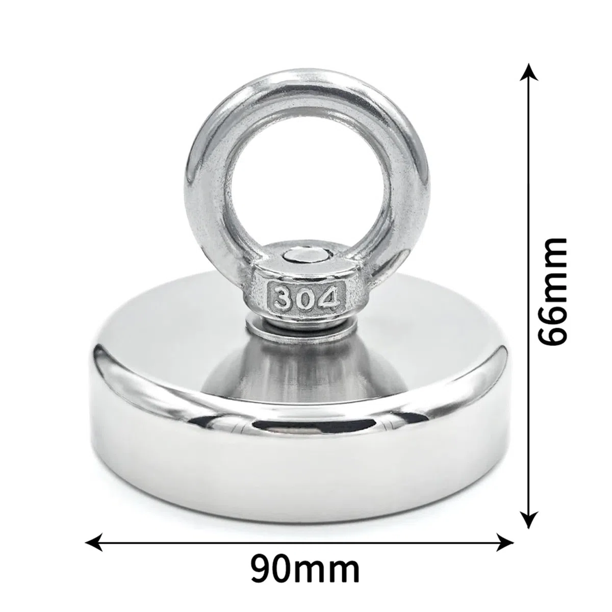 Manes De Pesca Ganchos magnéticos de Pesca de neodimio Fuertes, imán Resistente N52 con Agujero avellanado, cáncamo de 16-90mm, buscador de Salvamento, 2 uds. Iman De Neodimio(Pull MAX 340kg)