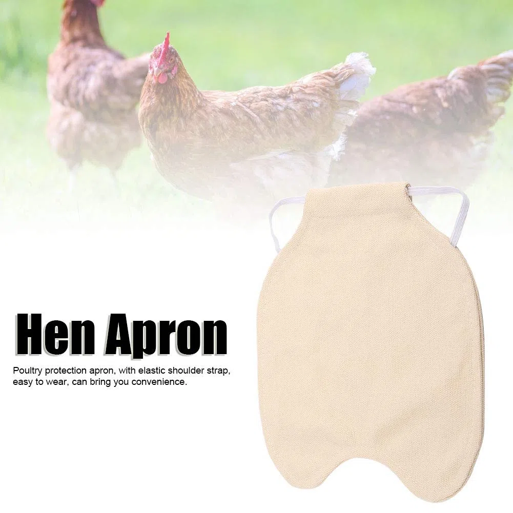 Delantales,Pet Feather Protection Fixer Back Wing Protector Tela Hen Chicken Saddle Apron Double Jacket(Caqui)