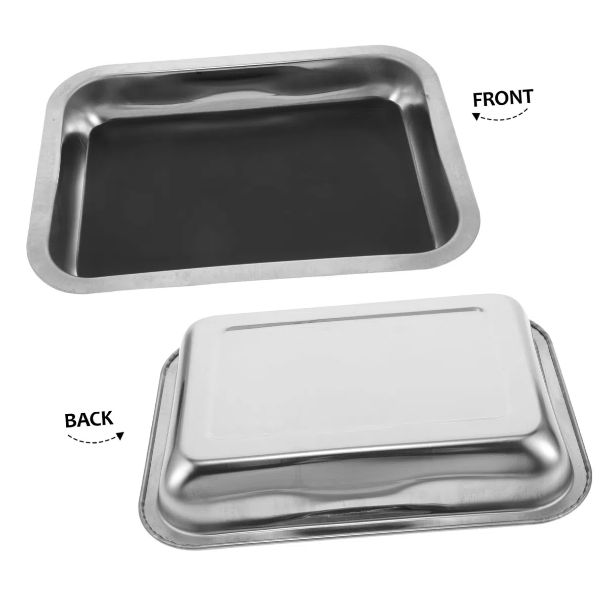 Hohopeti Bandeja de Disección Fácil de Limpiar Segura y Robusta de Acero Inoxidable para Laboratorio Escolar Adecuado para Estudiantes en Experimentos Científicos