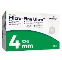 Bio dispositivo estéril desechable para pluma (32G x 4 mm) paquete de 100 unidades