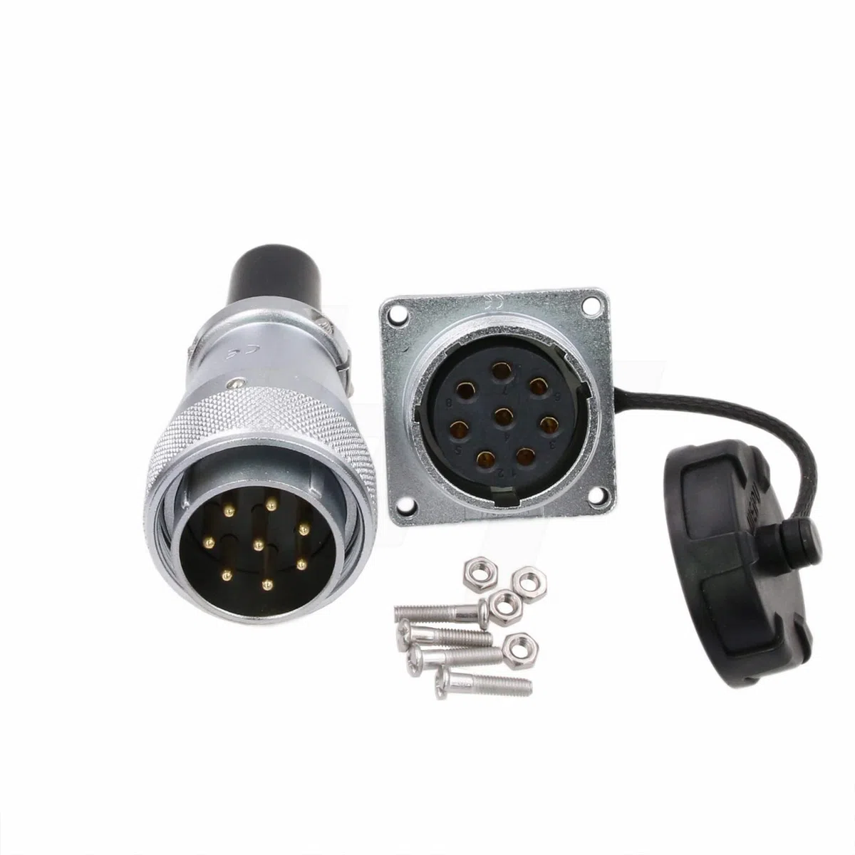 HangTon WS28 8 Pin 25A Power Connector Resistente al polvo de alto rendimiento Industrial Aviación Circular Metal Solar Automotriz Aplicación 11 AWG