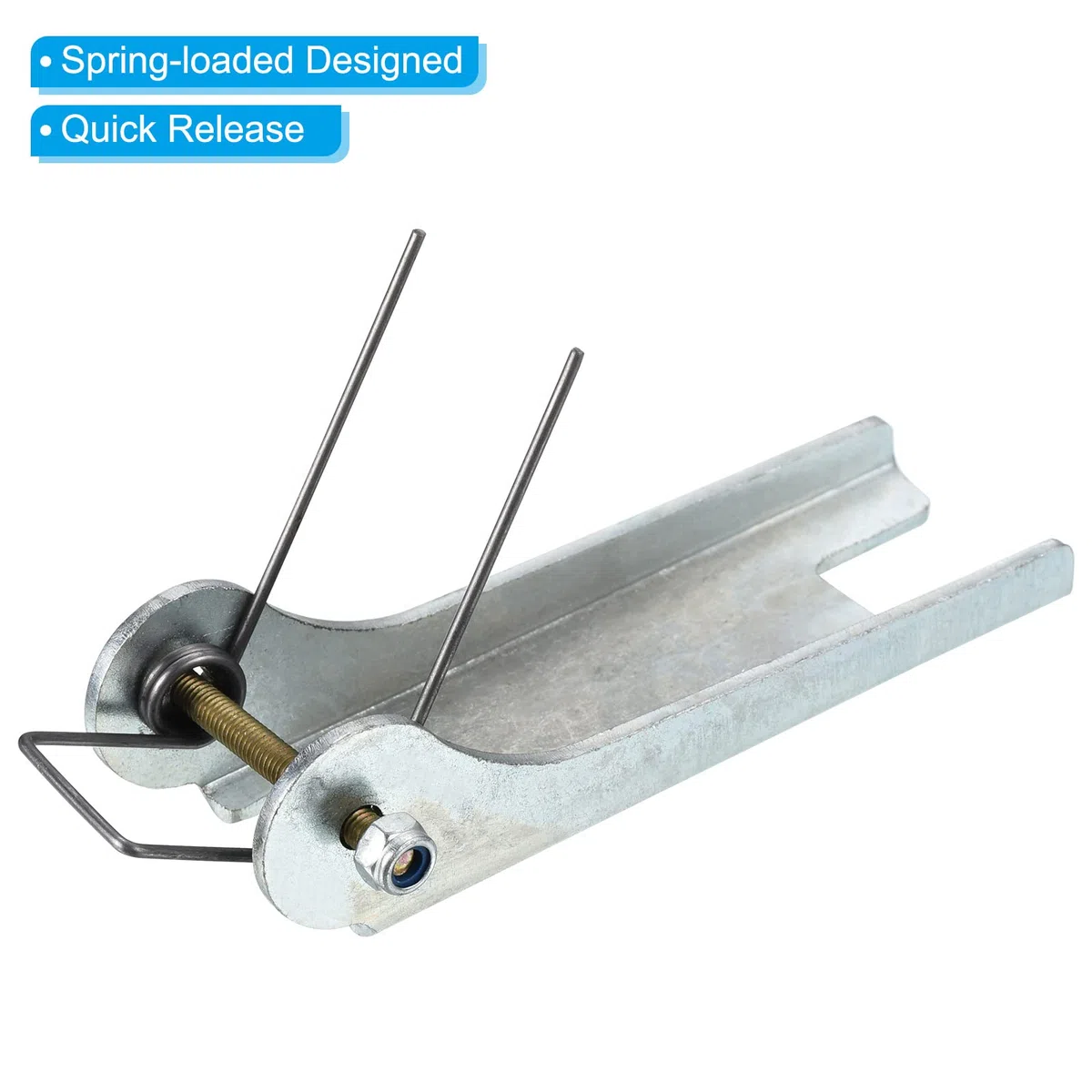 PATIKIL 96mm Gancho Seguridad Cierre Kit, Metal Remolque Receptor Enganche Reemplazo para Horquilla Gancho Remolque, Plateado