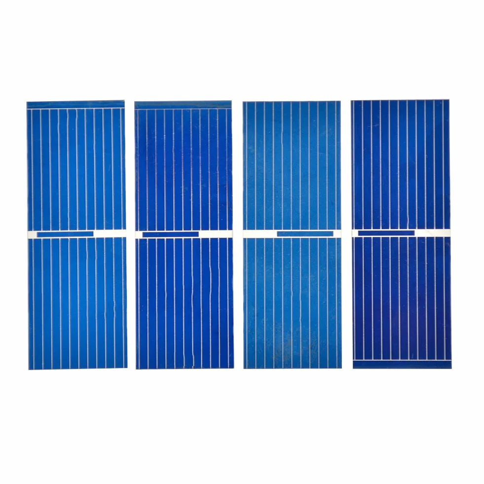 100 unidades de células solares de 0,5 V 400 mA para paneles solares de 52 mm x 19 mm/2 x 0,75 pulgadas, células solares fotovoltaicas de silicona policristalina, energía solar para cargador