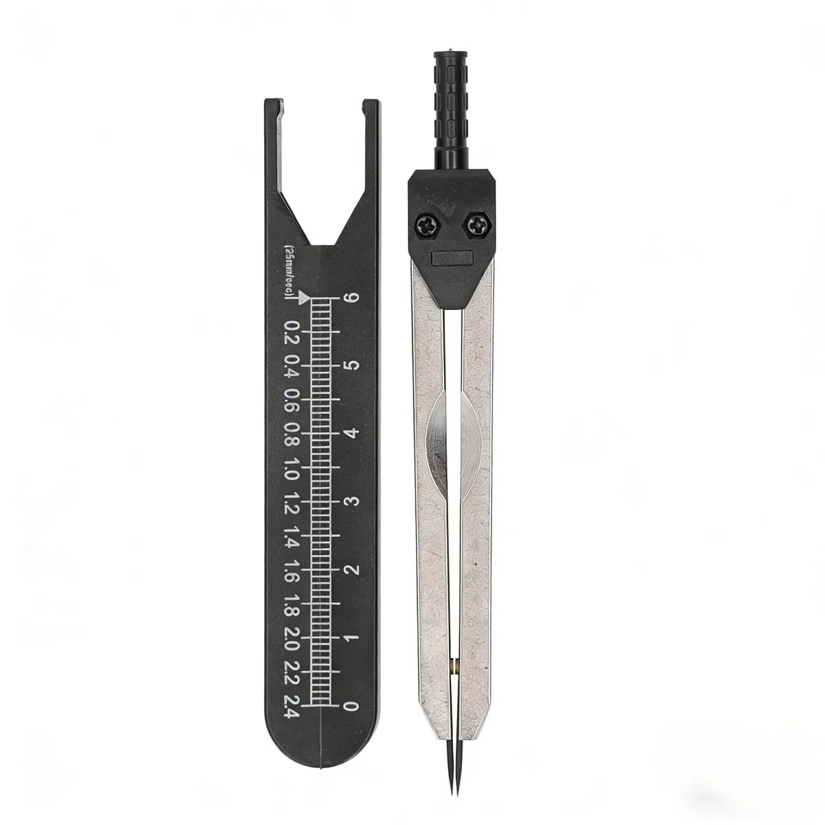 EKG Medico Divisor Calibre, 0-2.4 Pulgadas Acero Inoxidable Regla de ECG Herramienta Medición, Calibrador de Divisora, EKG Compas Médico, para Medir Electrocardiograma Medición Enfermería