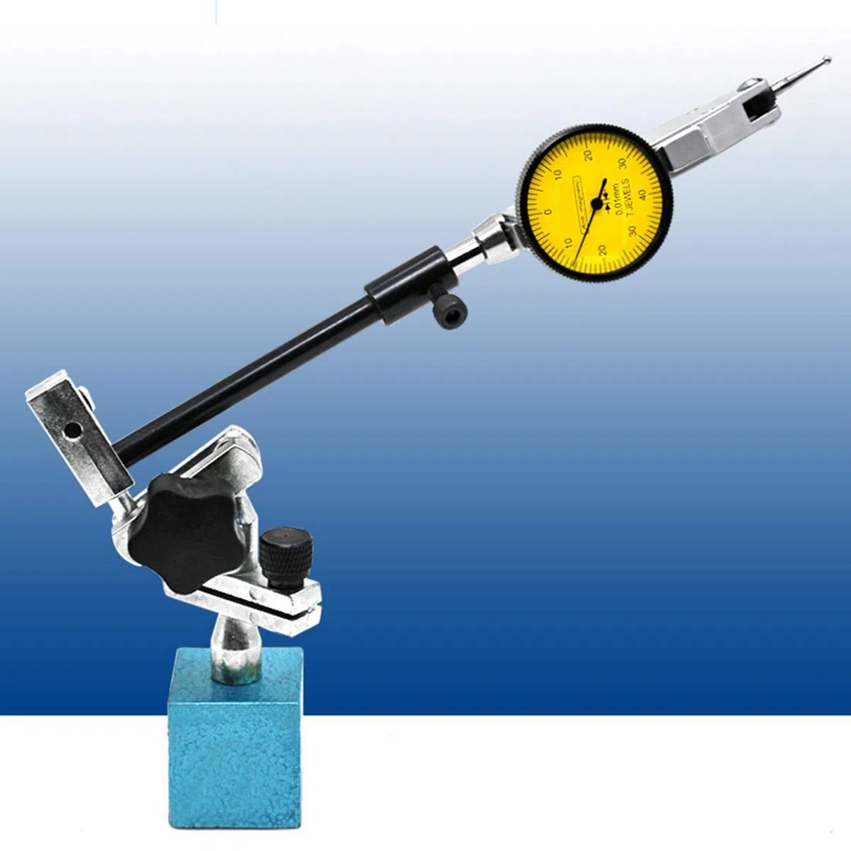 Soportes magnéticos de pie para relojes comparadores de 350 mm flexible brazo general pieza de trabajo de metal estabilidad de medición fácil de usar
