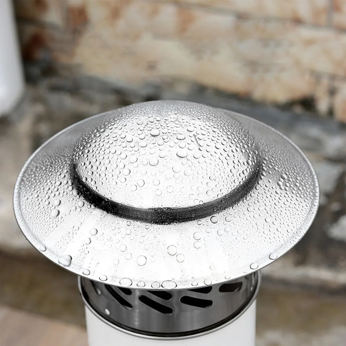 Cubierta para tapa de chimenea – Tapa de ventilación de acero inoxidable, protector de chimenea | de terminación de ventilación de techo resistente a la intemperie, protector de tubería d