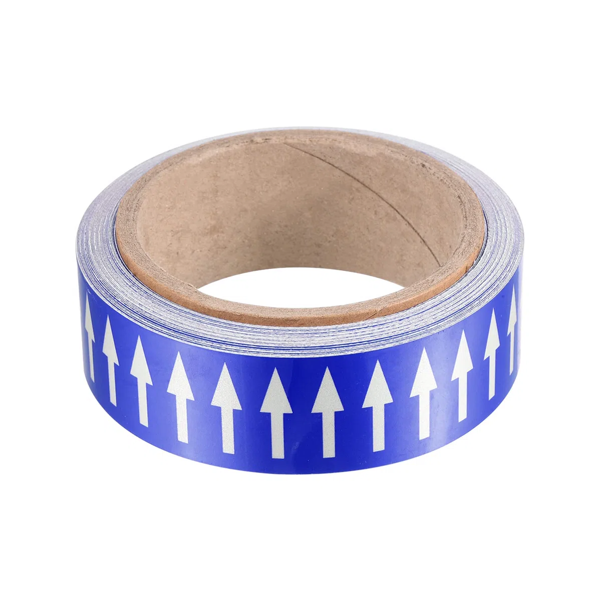 PATIKIL Flujo Flecha Cinta, Polietileno Tubería Marcado Pegatina con Reflectantes Tiras para Tubería Flujo Direccional Identificación, 1,2 Pulgadas x 33 Pies, Azul Blanco
