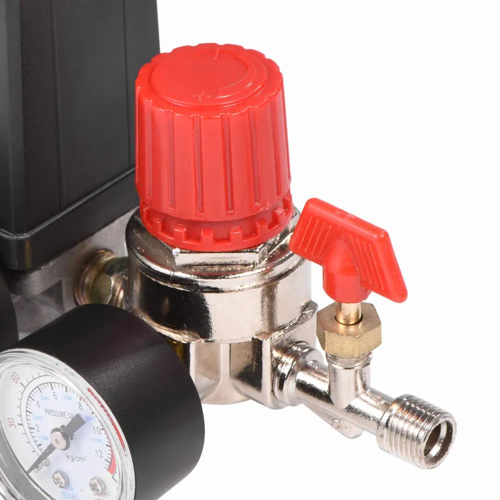 Artillery Pressostat De Compresseur D'air, Compresseur D'air Durable Régulateur De Soupape De Commande De Pressostat De Compresseur D'air De Petite Taille Avec Manomètres Pour Une Décompression Rapide