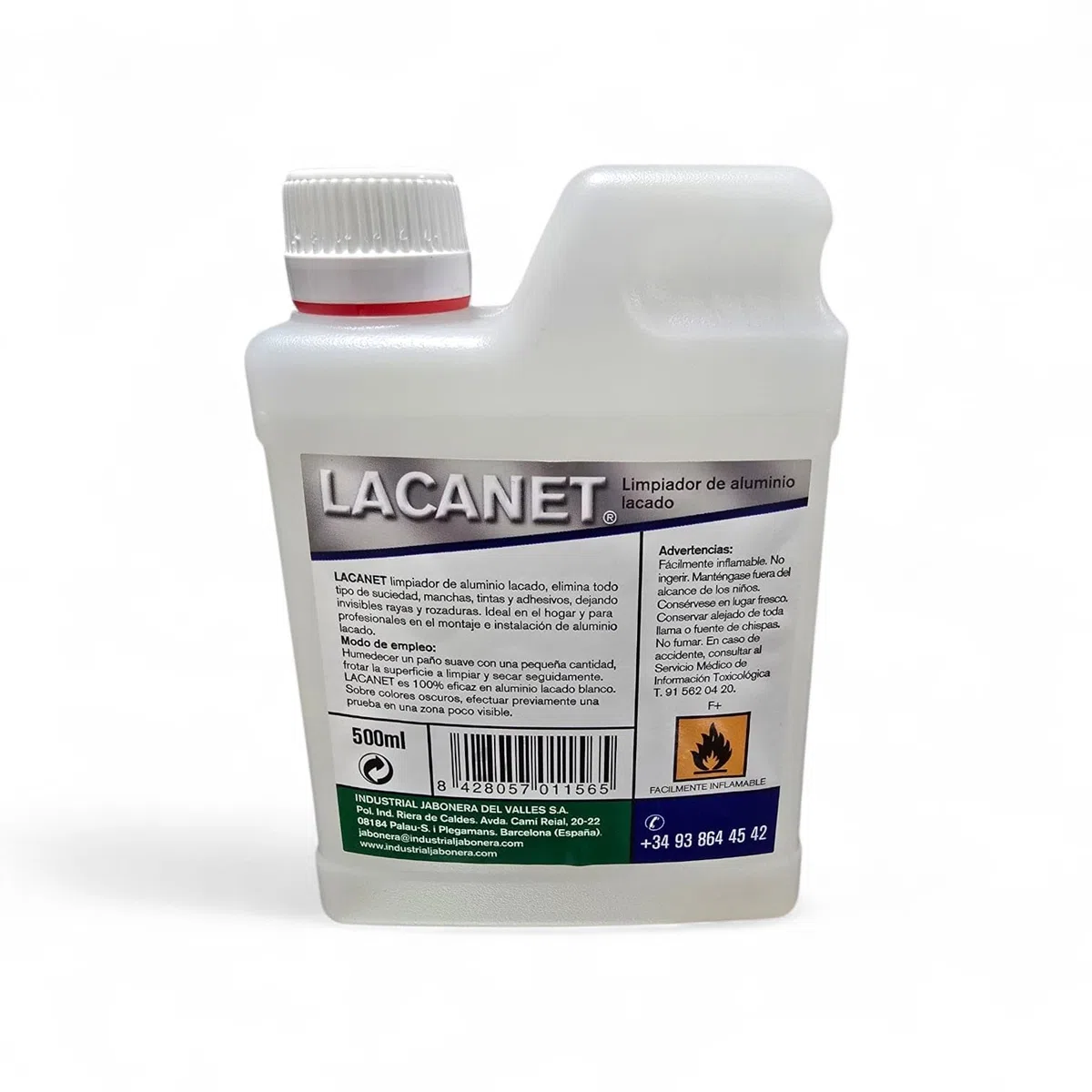 Limpiador de Aluminio Lacado, para Ventanas, Marcos y Puertas LACANET 500ml