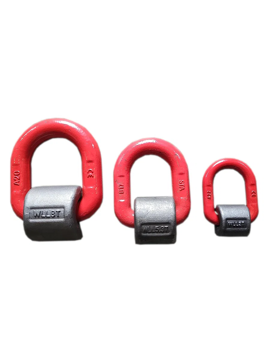 Ojal soldado 1120-8000 kg con muelle, ojal de transporte, punto de tope soldable, caballete (2000 kg)