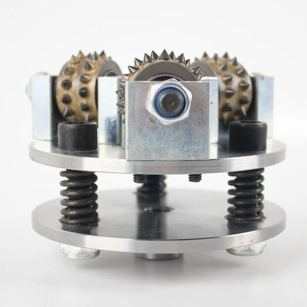 Disco de abujardado Klenbo de 5 pulgadas/125 mm con 3 rodillos y puntas para amoladora angular, ideal para hormigón, granito, mármol, piedra y muela de diamante.