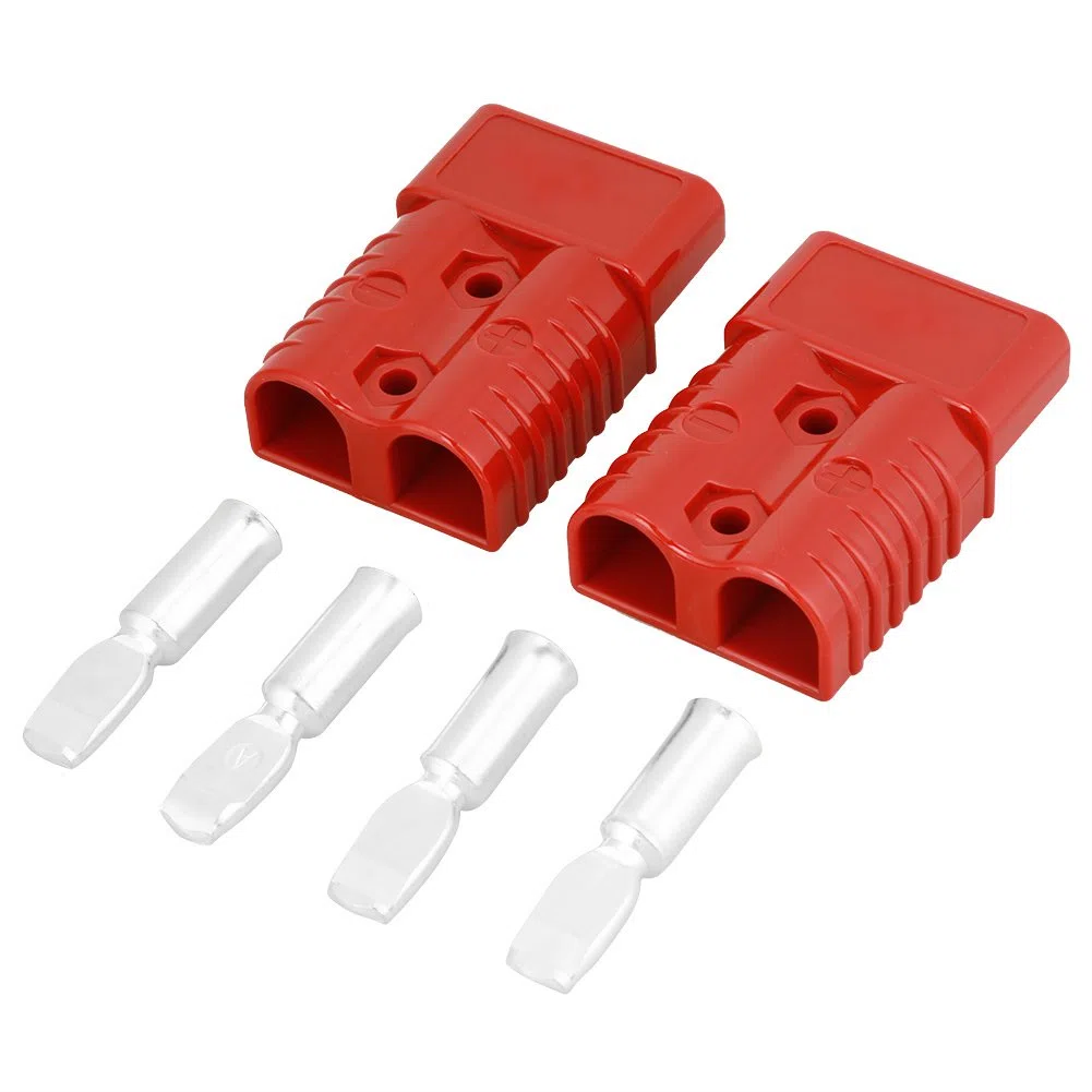 2 conectores de conexión rápida para batería de cabrestante de 12 x 9 x 3, 175 A, 600 V, color rojo, conector de conexión rápida con 4 accesorios