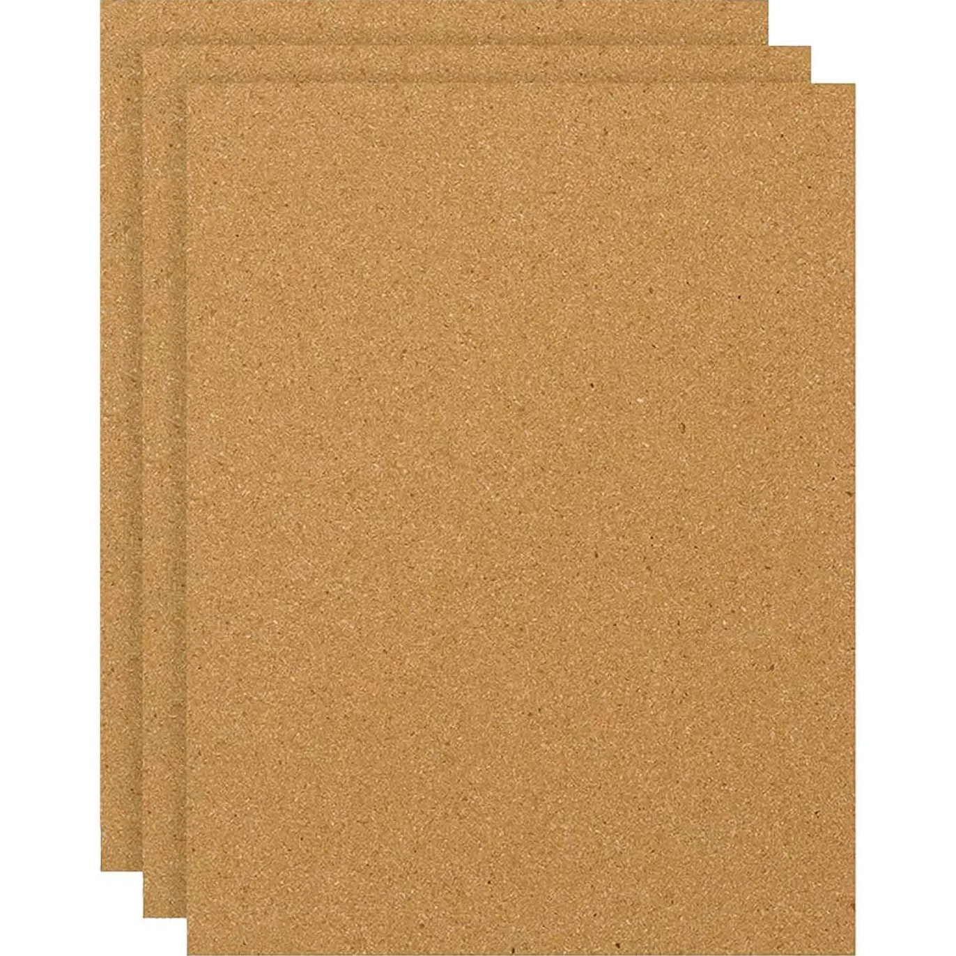 Acan Tradineur - Pack de 3 Láminas de Corcho - Grosor de 2 mm - Ideal para decoración, Manualidades y organización - 30 x 40 cm