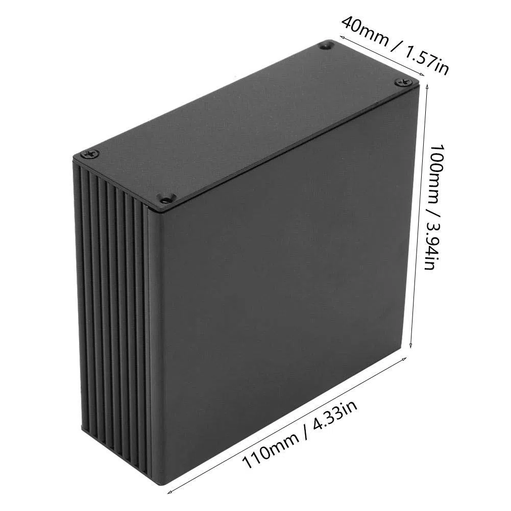 Caja de Enfriamiento de Aluminio para PCB Placa de Circuito y Proyectos Electrónicos - 40 x 110 x 100 mm, Caja de Instrumentos Resistente y Protección de Componentes
