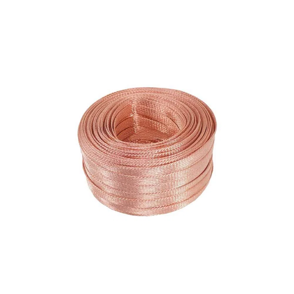 Flat Trenza de Cobre Mangas de Cable Longitud: 20 m / 65,6 pies Ancho: 4 mm Espesor: 1 mm