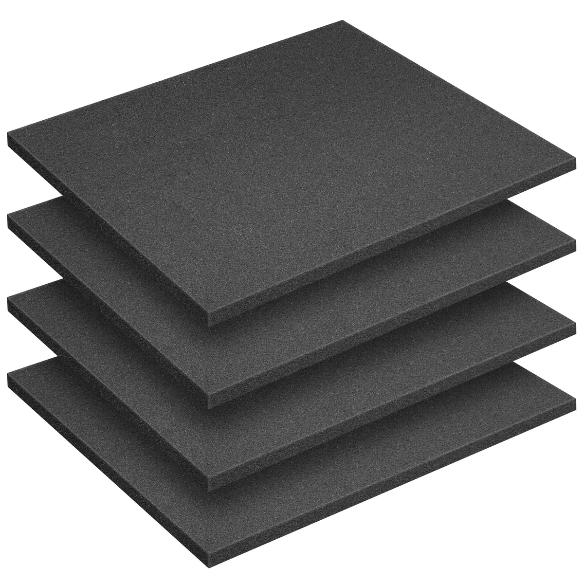 4 piezas de espuma de 400 x 300 mm para maletines de protección – Inserto de espuma para mesa de trabajo – Aislamiento – como herramienta para cortar tú mismo, altura: 12,7 mm