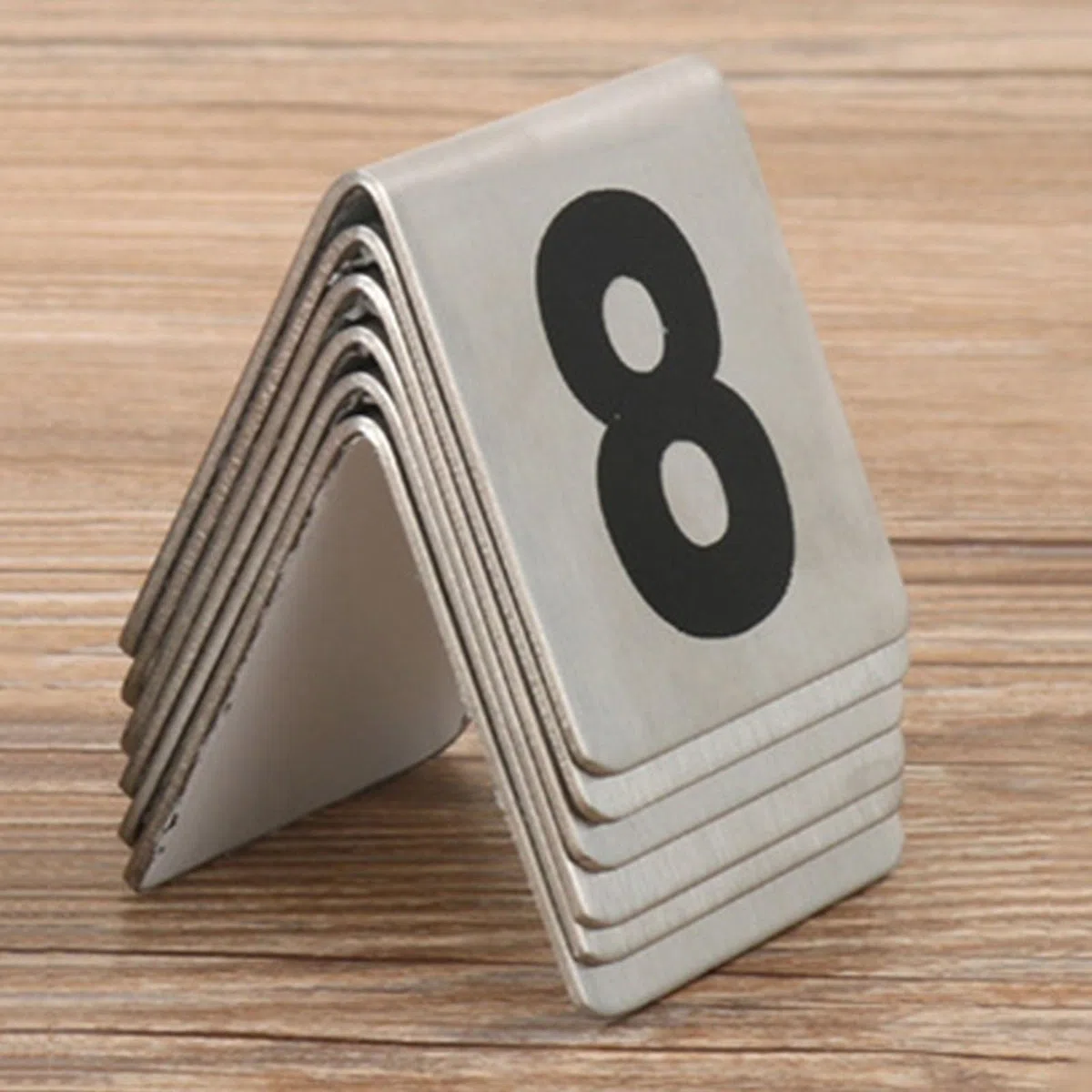 Juego De 15 Tarjetas De Números De Mesa De Restaurante, 1-15, Tarjetas De Números De Mesa Estilo Tienda De Doble Cara, Adecuadas for Fiestas, Banquetes Y Eventos(1-10)