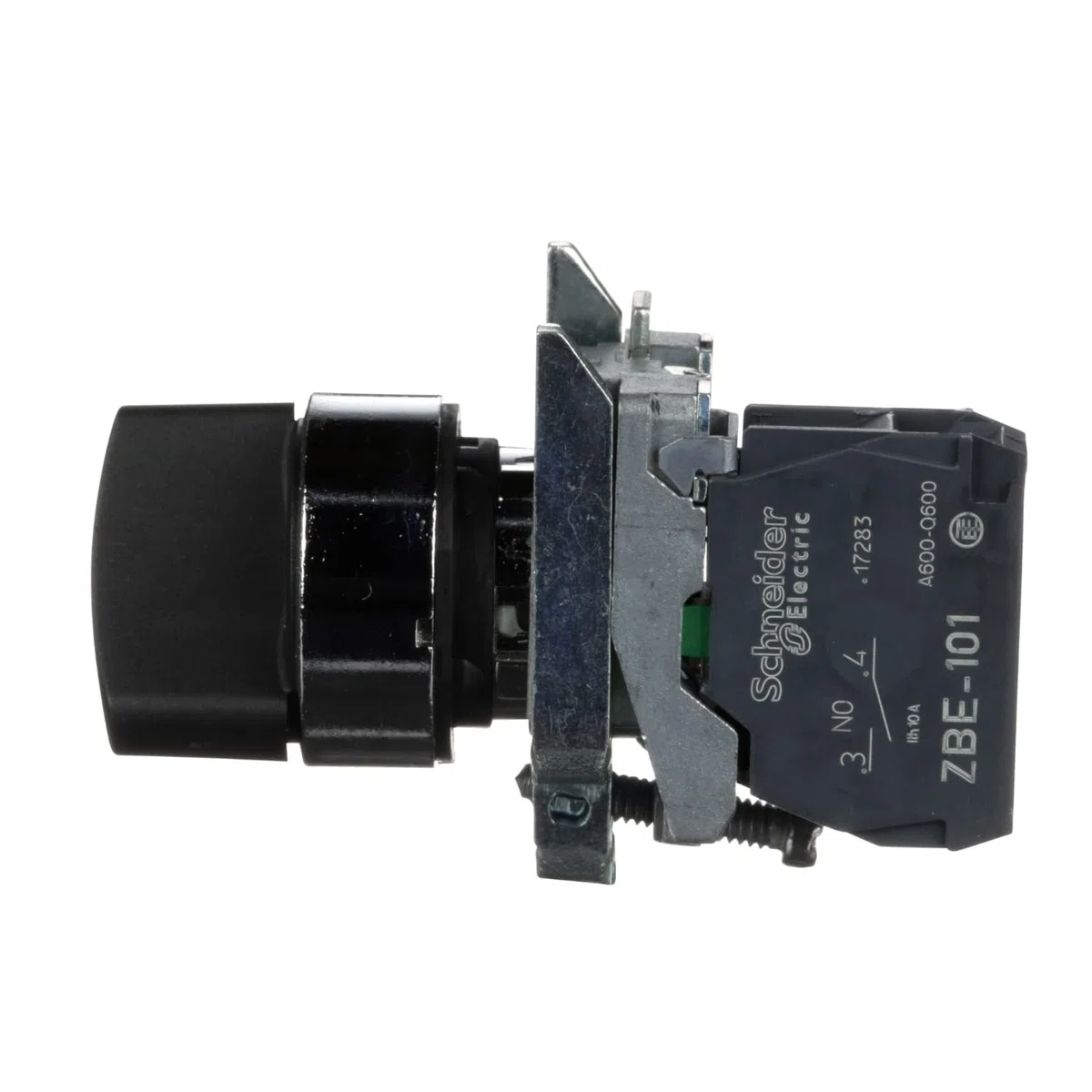 Schneider Electric XB4BD21 Selector Diámetro 22, Mango de 2 Posiciones, 1 Na, Negro