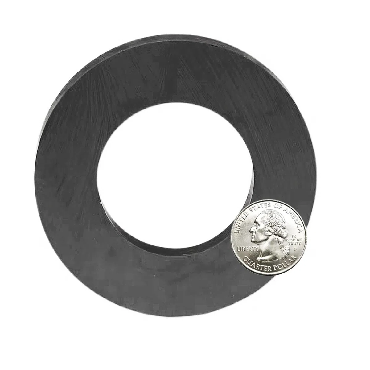 Imán Anillo magnetico de Ferrita 10cm.Ø - Aro magnético de cerámica - Ferrita Y35 - Fuertes Imanes permanentes cerámicos