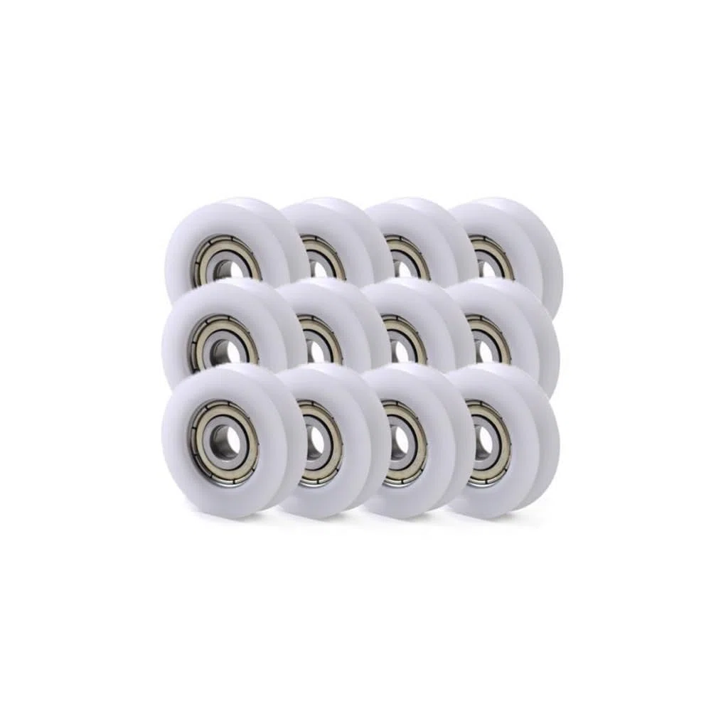 Genérico Polea de Nailon, Polea de Rodamiento de Pistas de U Ranura de Nailon, 8 * 30 * 10mm, 626zz (Tamaño : 12pcs)