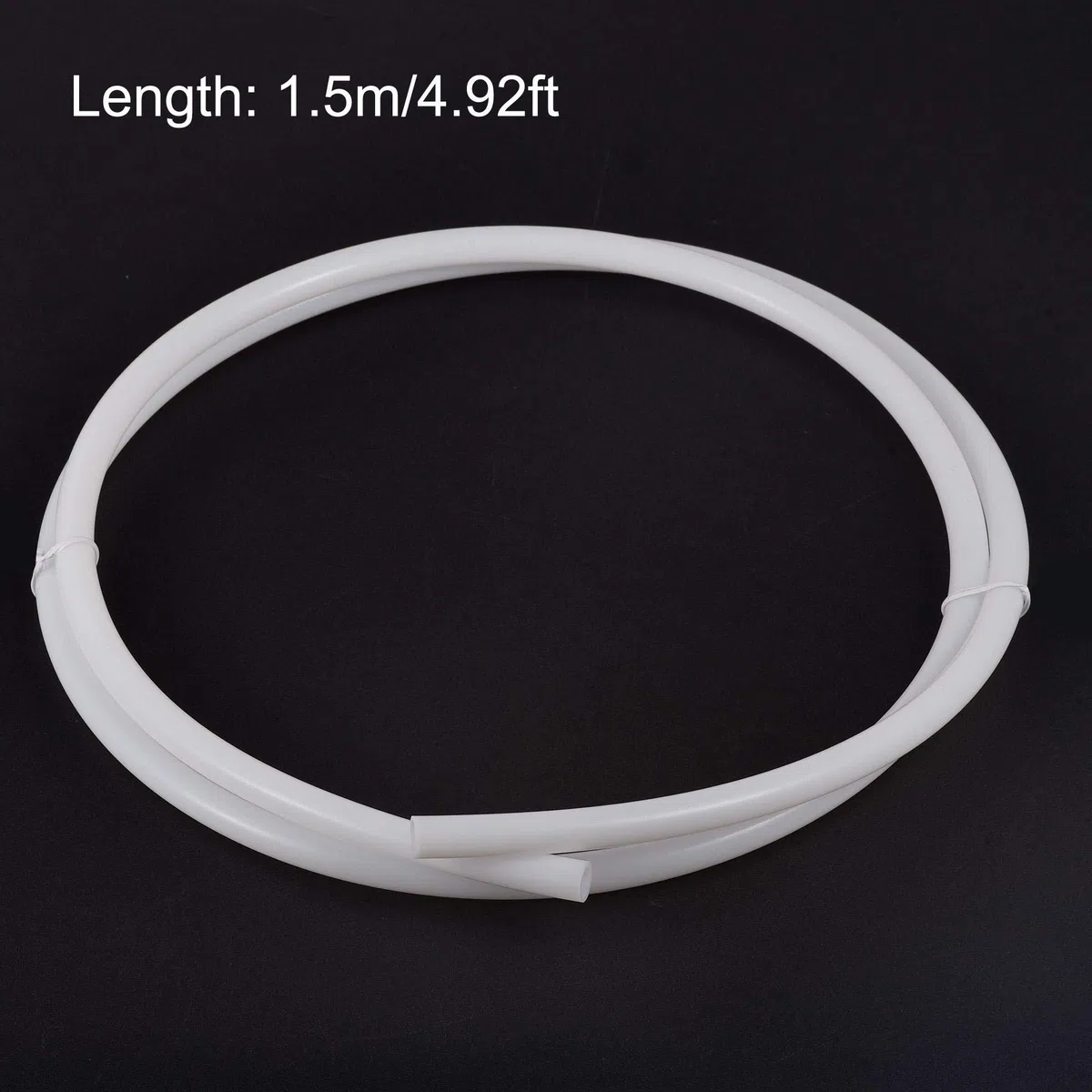 sourcing map PTFE Tubería Manguera Alta Temperatura Tubo Tubería Multifuncional Aislante 8mm ID x 10mm OD x 4.92pies Blanco