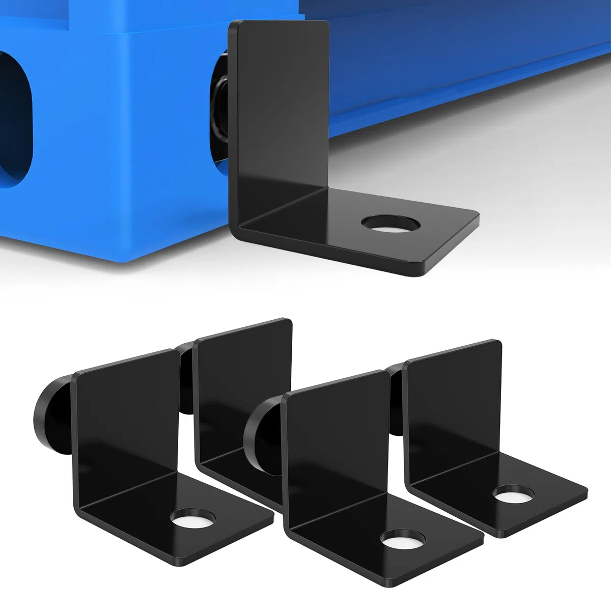 Paquete de 4 anclajes para contenedores de envío, contenedores de envío, bloqueo lateral, accesorios de contenedor de envío para anclar al suelo de roca o cemento