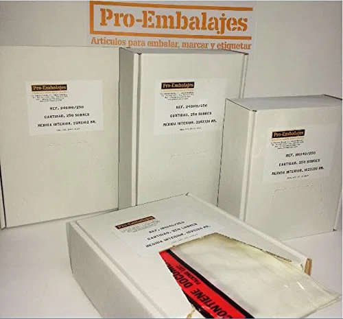 250 Sobres portadocumentos CONTIENE DOCUMENTACION "PACKING LIST" - Ref. 240140/250 - Tamaño interior: 228x120 mm.