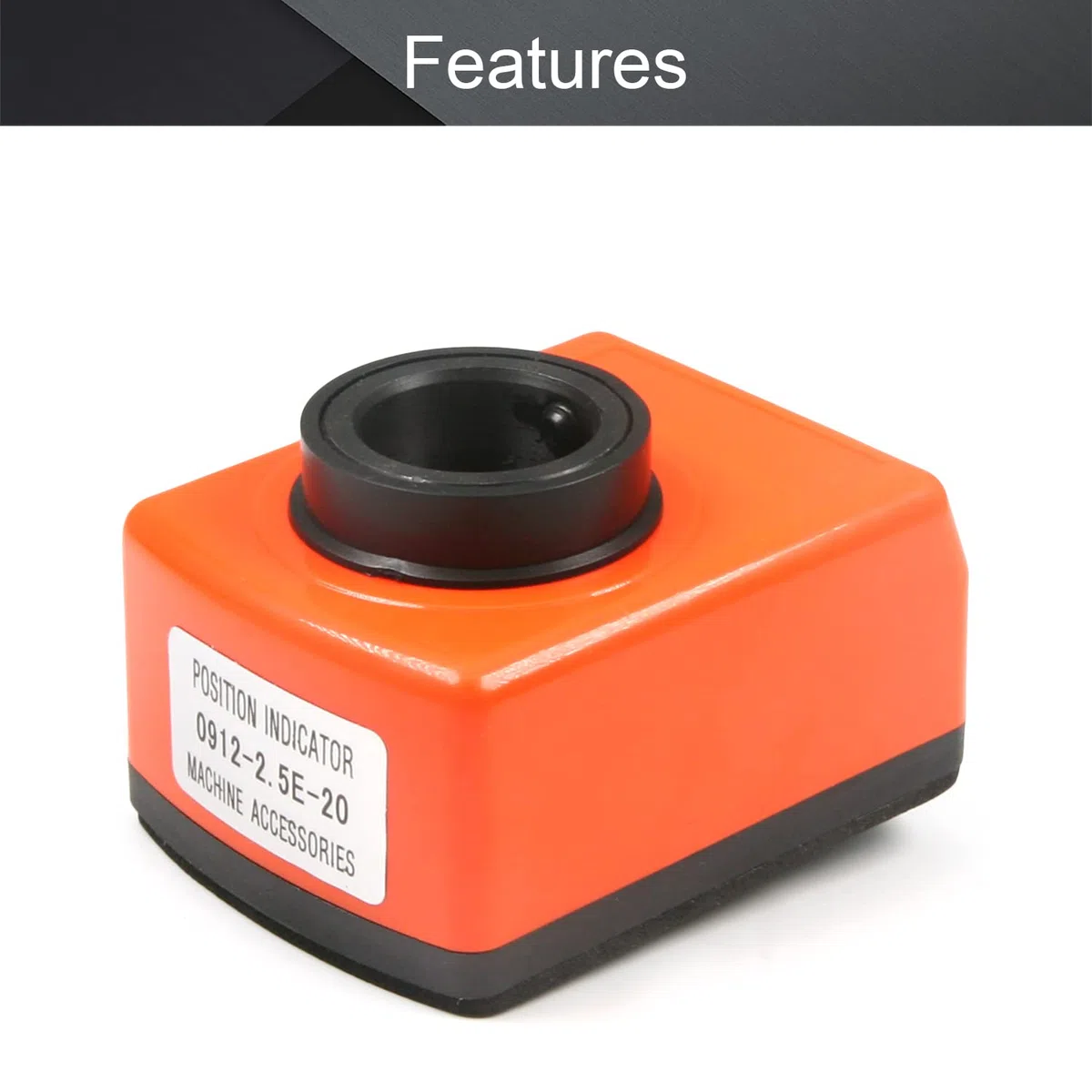Othmro Indicador de posición digital 0912-2.5E-20-O-A, accesorio de taller de máquinas, negro, naranja