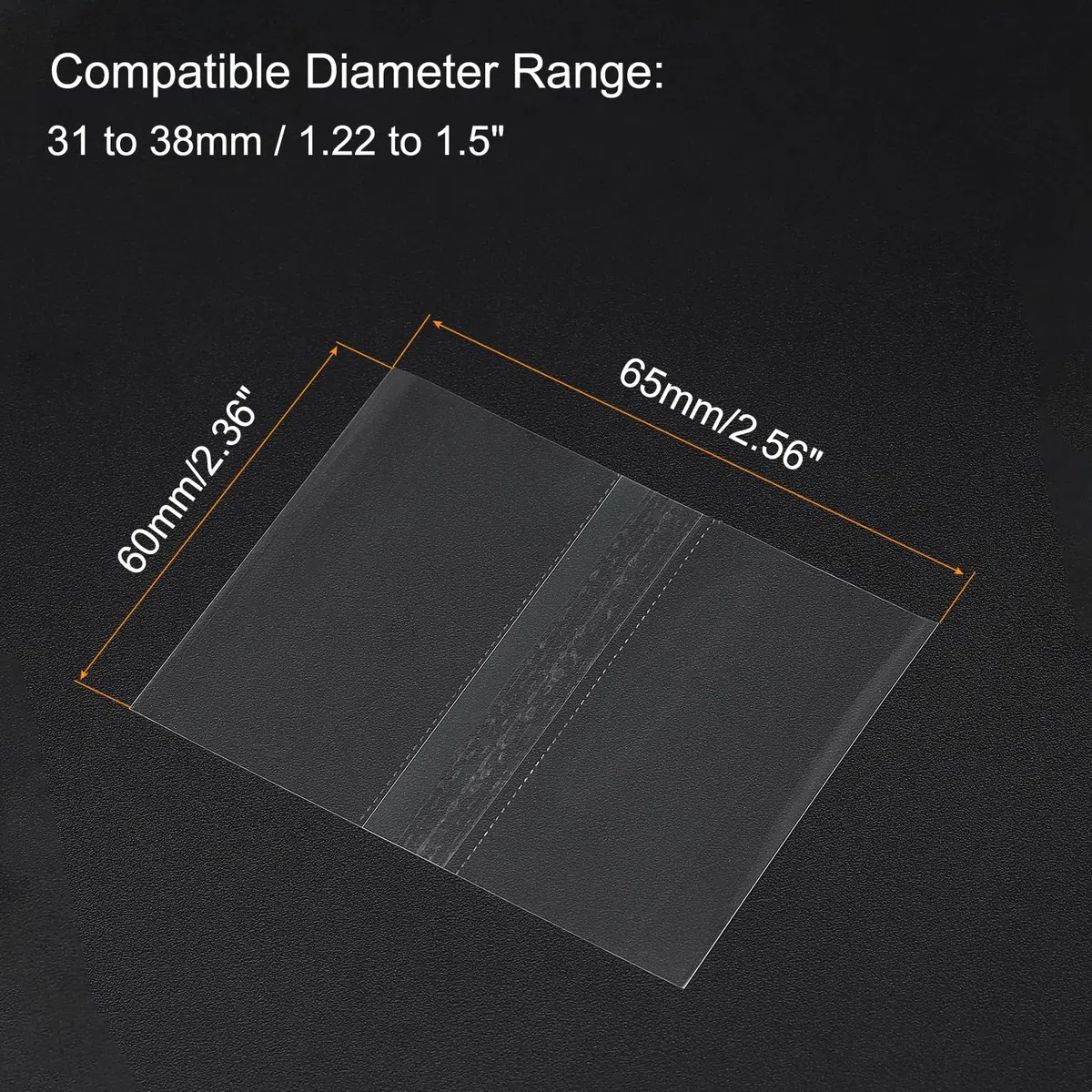 PATIKIL 65x60mm Bandas de Encogimiento Perforadas de PVC, 250 Piezas de Envoltura Termorretráctil para Botellas, Ajuste para Diámetro de Tapa de 1.22 a 1.5", Transparente