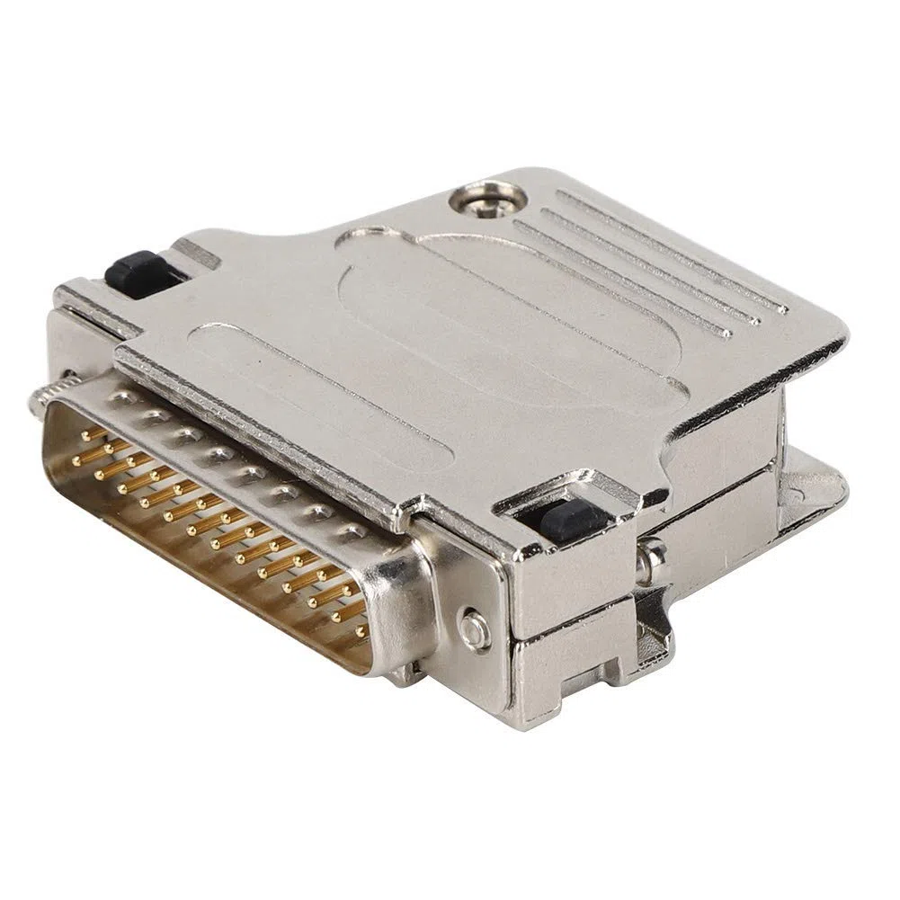 Conector de Metal DB25, Conector Femenino de 25 Pines Metal de Alta Frecuencia Ensamblado D - Sub Conector para PCB, Conectores y Adaptadores