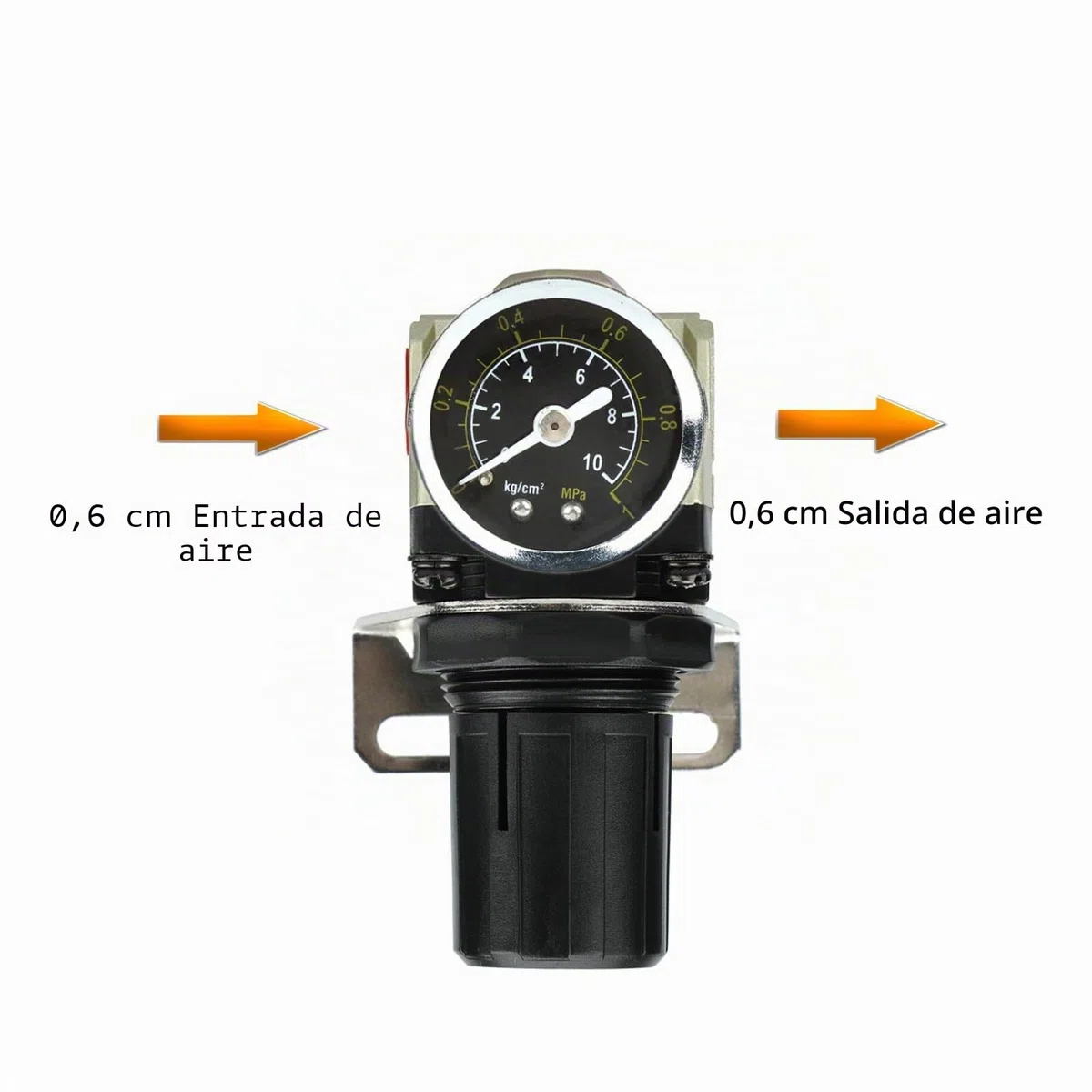 Regulador de presión reductor de presión para compresor de aire comprimido, 1/4 de pulgada