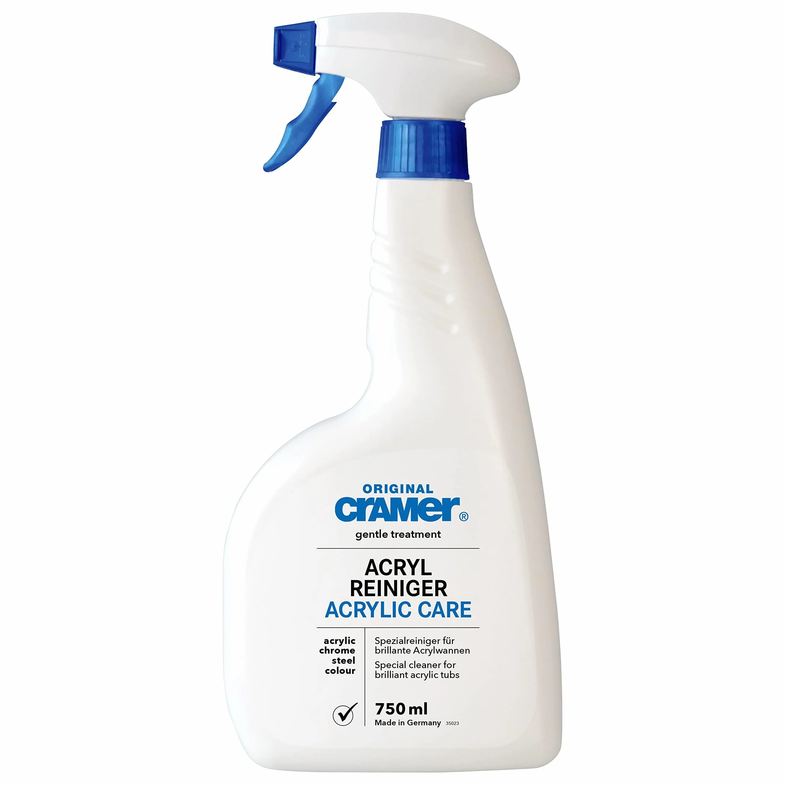 CRAMER - Limpiador acrílico elimina la cal y los depósitos de suciedad de superficies acrílicas (750 ml)