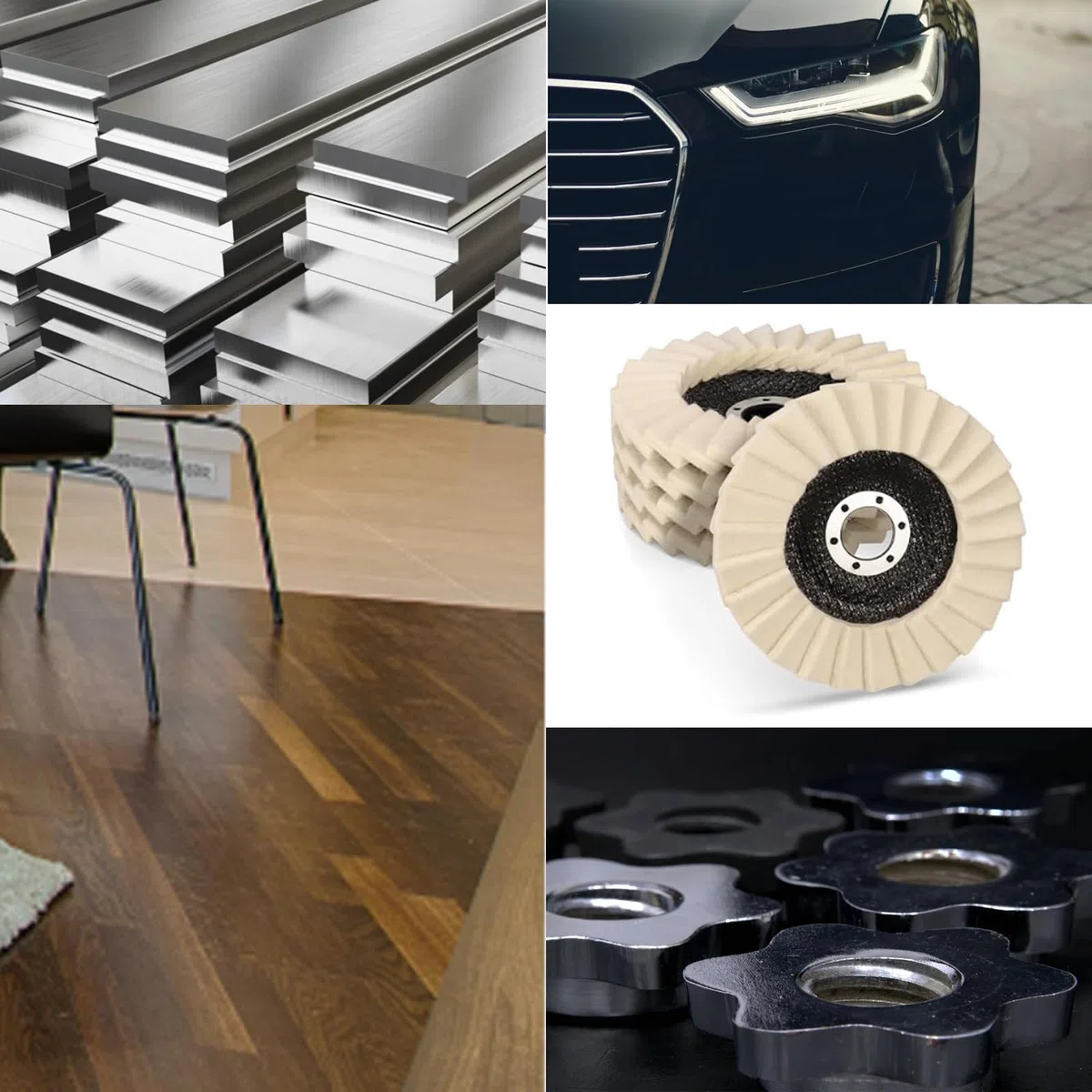 Alrens 5 unidades de disco de pulido de 125 mm amoladora angular de fieltro para lijado y pulido de pintura, madera, plástico
