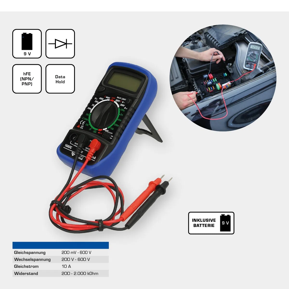 BRILLIANT TOOLS BT122900 Multímetro digital [Powered by KS TOOLS]