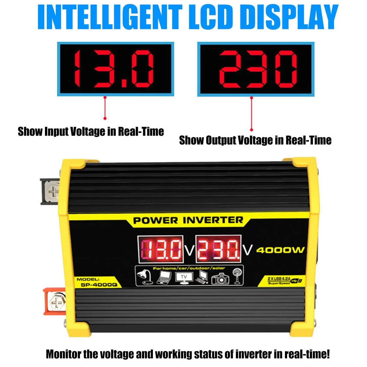 Placas Solares para Casa Kit Completo con Controlador De 30A, Inversor De 400W Y Paneles Solares De 18W 18V, Kit Completo para Casas, Campamentos, Granjas, RV Y Barcos Black-220V