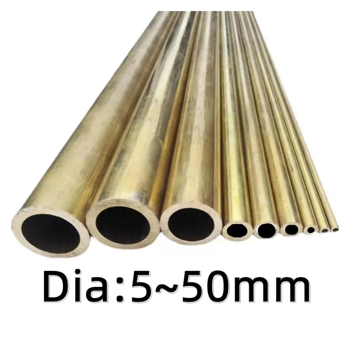 Tubo De Latón Pared Gruesa, Modelo Cobre Gran Diámetro, 5/6/8/10/12/14/16/20/25/30/32/35/40/50mm, 1 Ud(24cm,OD 25 x ID 15mm)