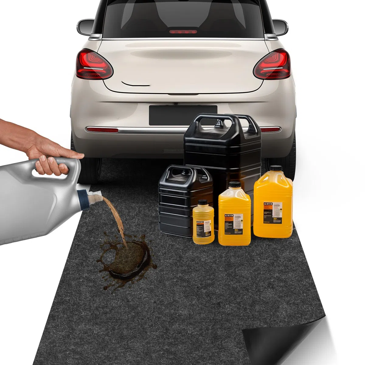Alfombrilla para Suelo de Garaje 91x152cm Tapete para derrames de Aceite, Suelo para Garaje, Estera de Aceite Reutilizable, Fácil de Limpiar, Proteger Las Superficies del Suelo del Garaje